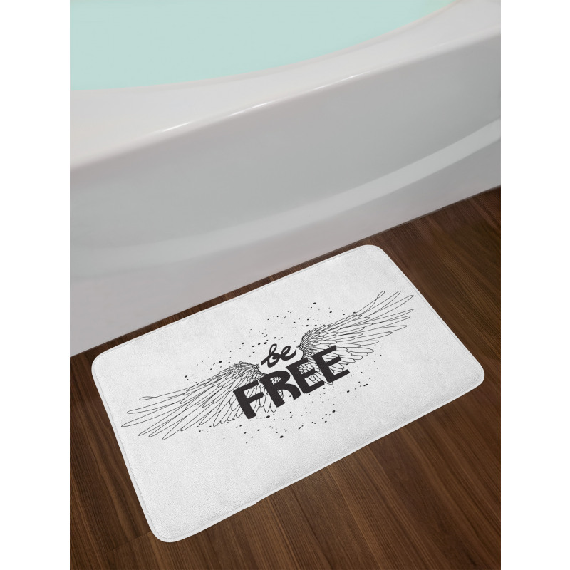 Ink Written Be Free Bath Mat