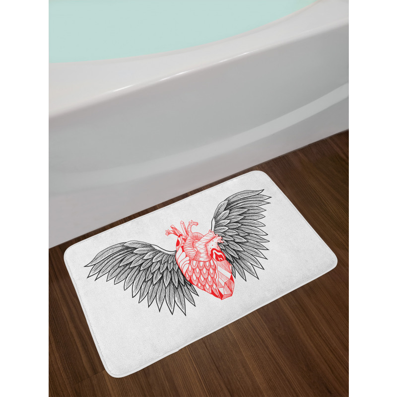 Realist Human Heart Bath Mat