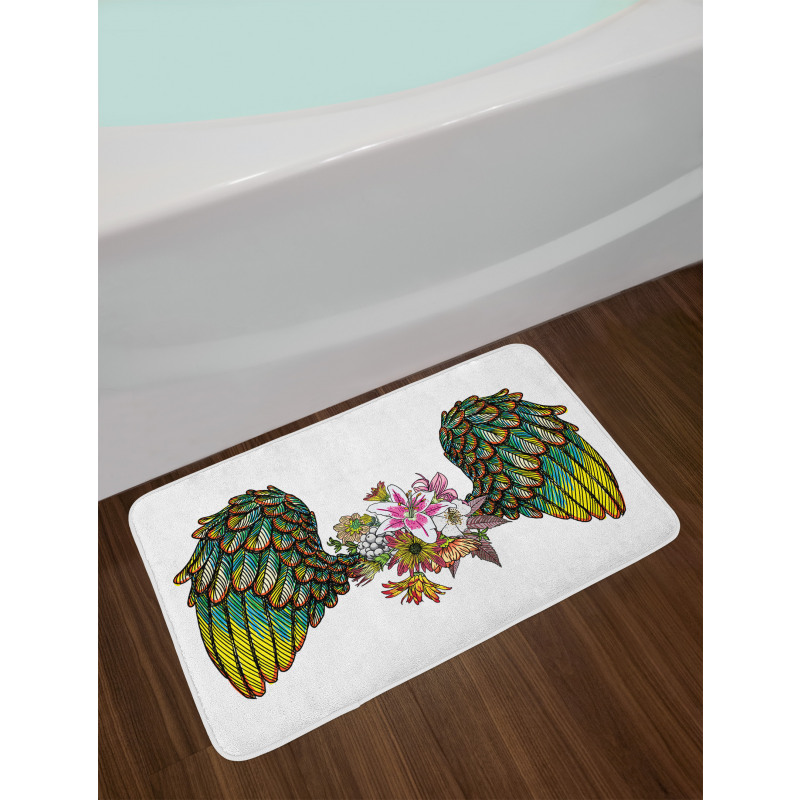 Bohemian Flower Bath Mat