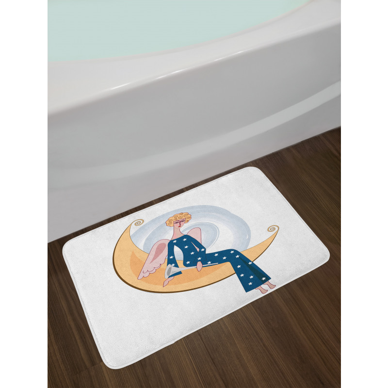 Girl with Trumpet Moon Bath Mat