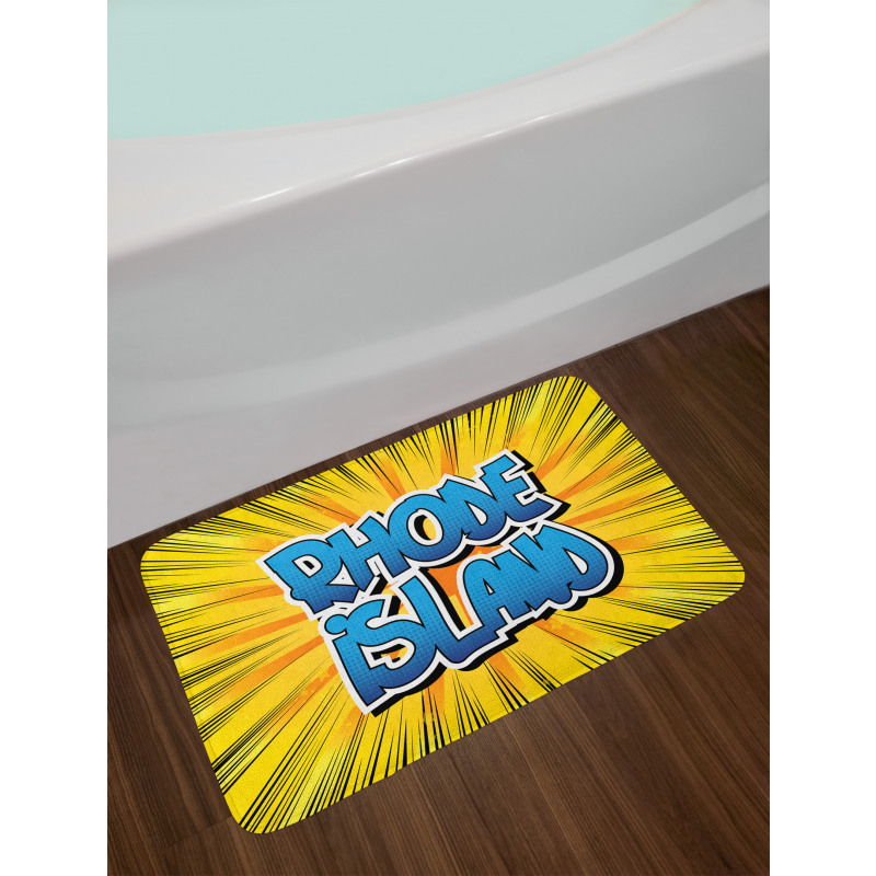 Comic Book Style Bath Mat