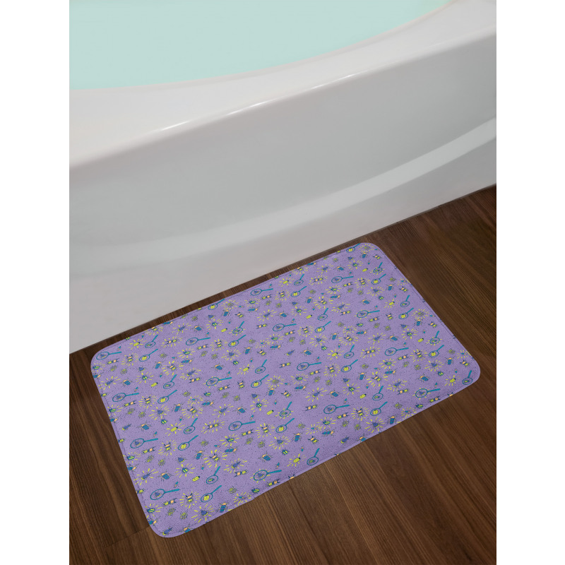 Bugs and Insects Pattern Bath Mat