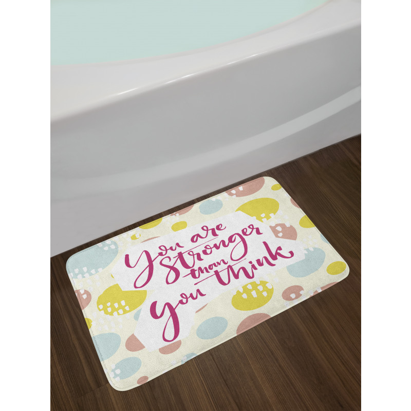 Pastel Circles Inspirationai Bath Mat