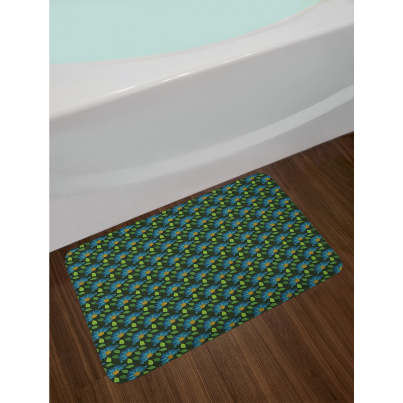 Petals on Dark Bath Mat