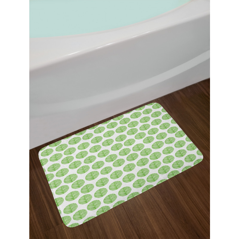 Green Spring Leaf Bath Mat