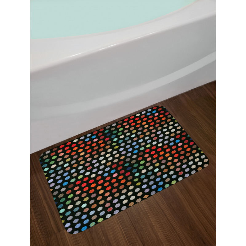 Brush Stroke with Colors Bath Mat