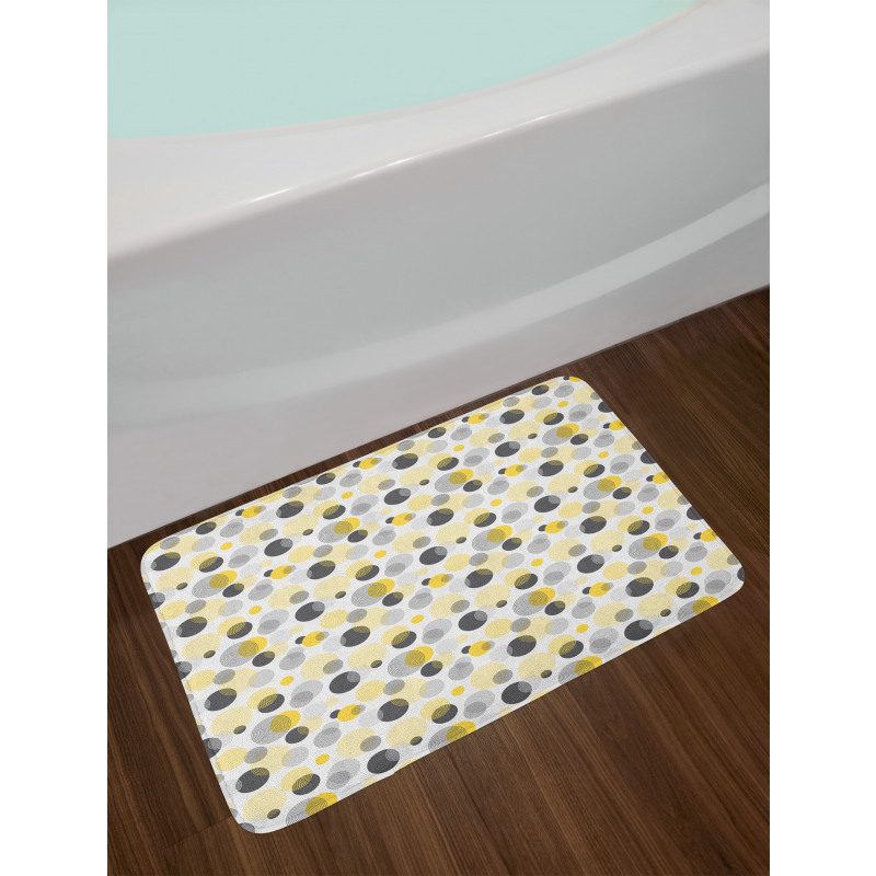 Contemporary Dotted Ovals Bath Mat