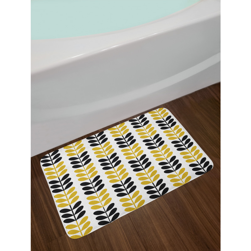 Retro Leafage Autumn Bath Mat