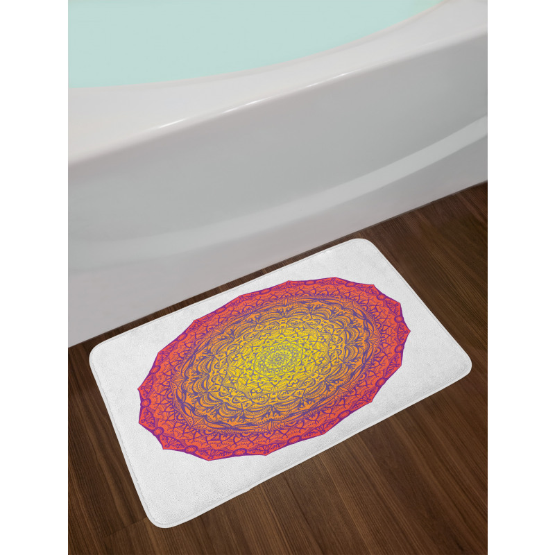 Vivid Abstract Medallion Bath Mat