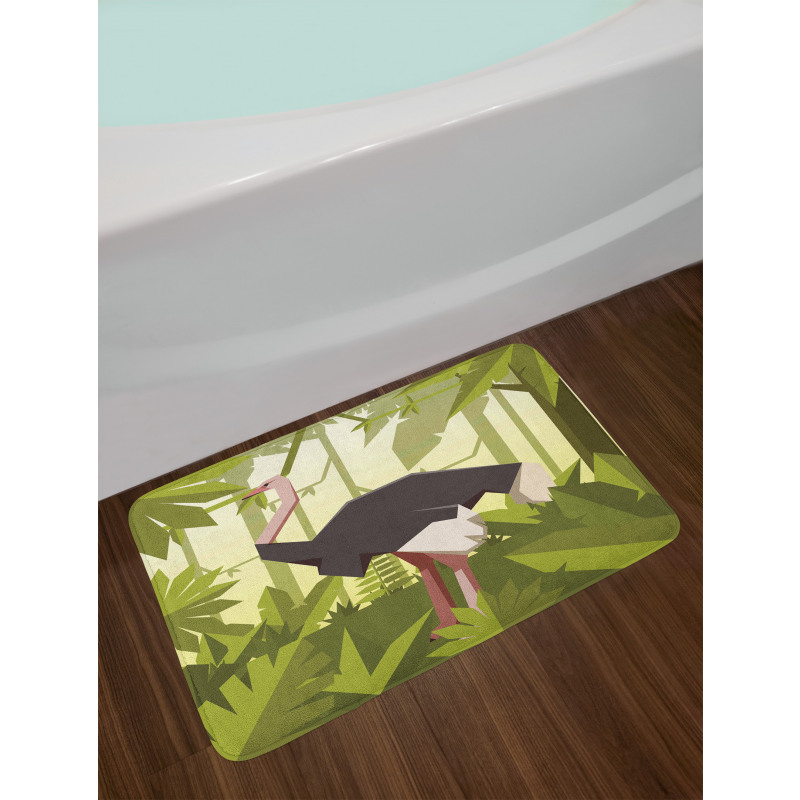 Jungle Animal Fractal Style Bath Mat