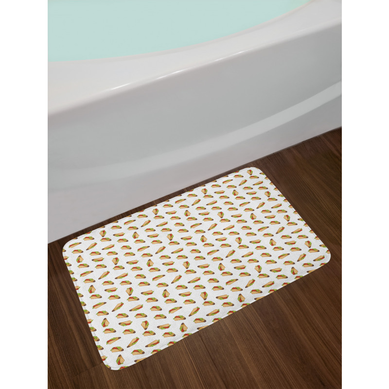 Traditional Food Concept Bath Mat