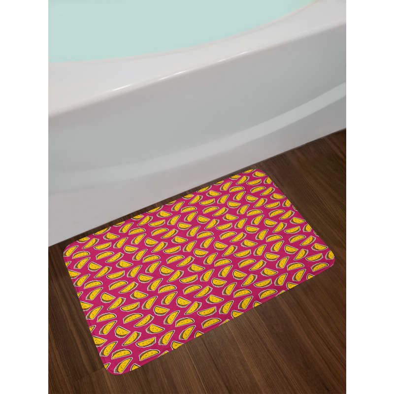 Cartoon Pop Art Taco Bath Mat