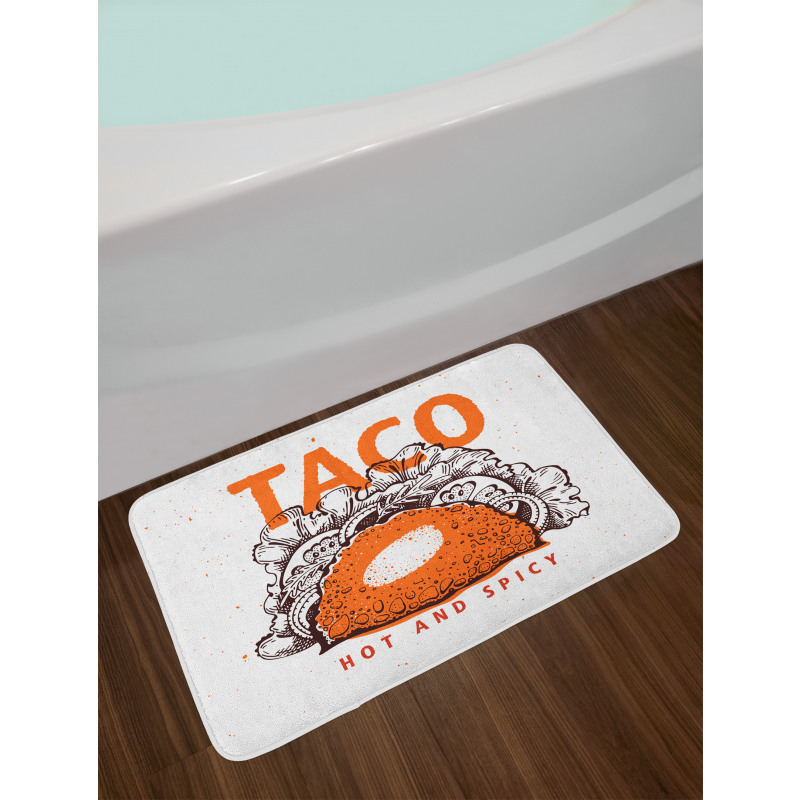 Hot and Spicy Tacos Bath Mat