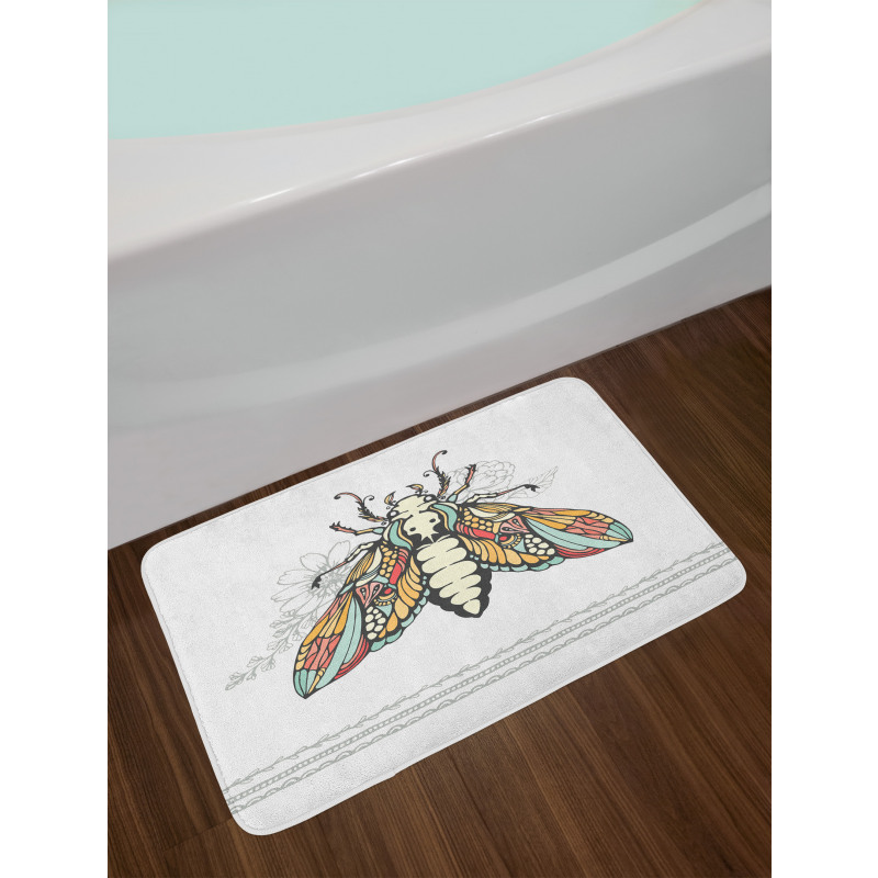 Flower Petals Gothic Bath Mat