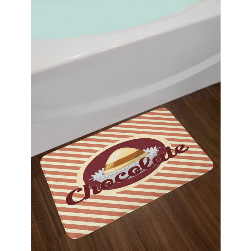 Chocolate Typography Bath Mat