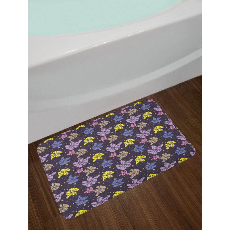 Surreal Vivid Flower Petals Bath Mat