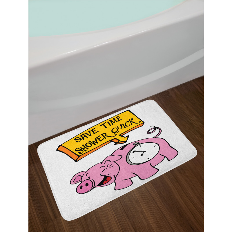 Save Time Shower Quick Piggy Bath Mat