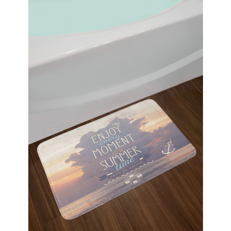 Dream Words Summer Time Art Bath Mat