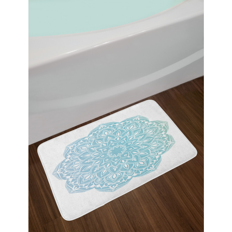 Oriental Round Motif Bath Mat