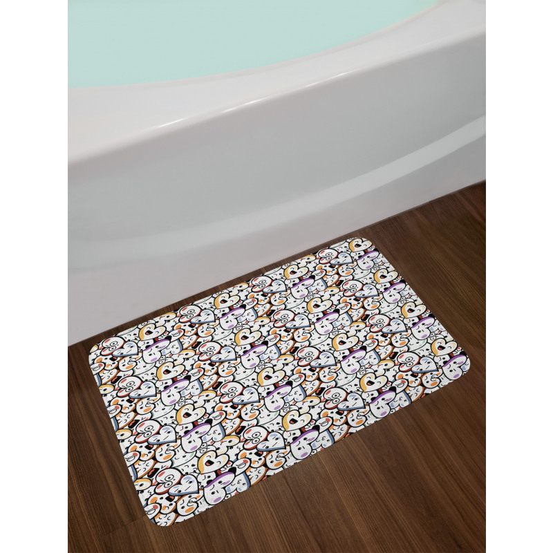 Valentines Day Themed Hearts Bath Mat