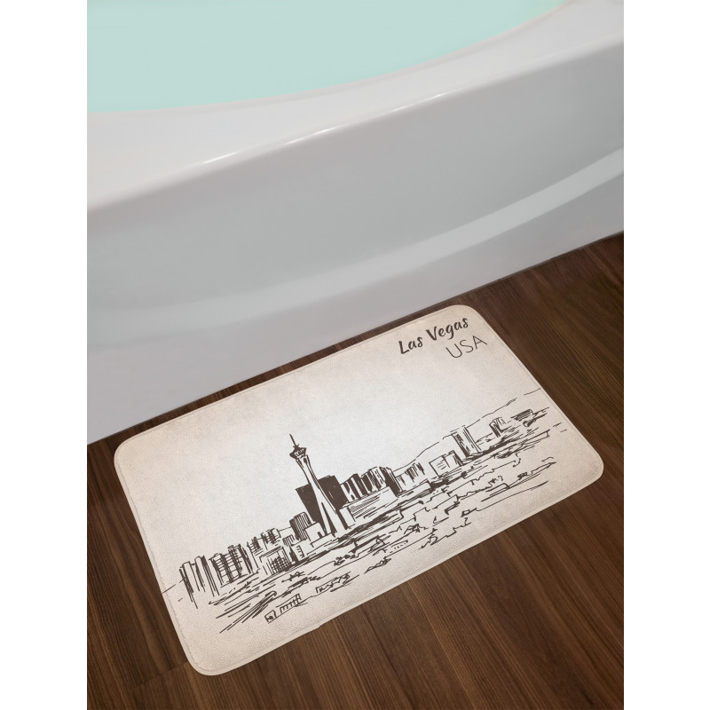 Nevada State Hand Drawn Bath Mat