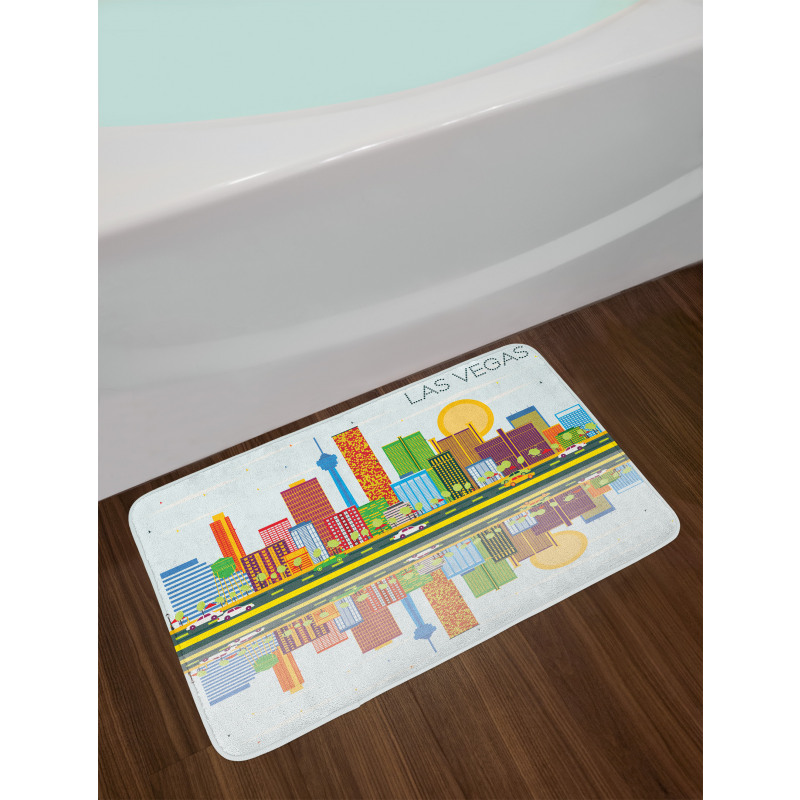 Skyline of Nevada City Bath Mat