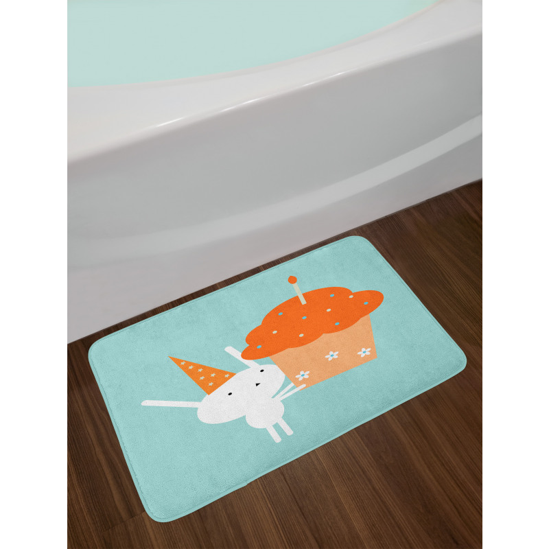 Birthday Bunny Giant Cupcake Bath Mat