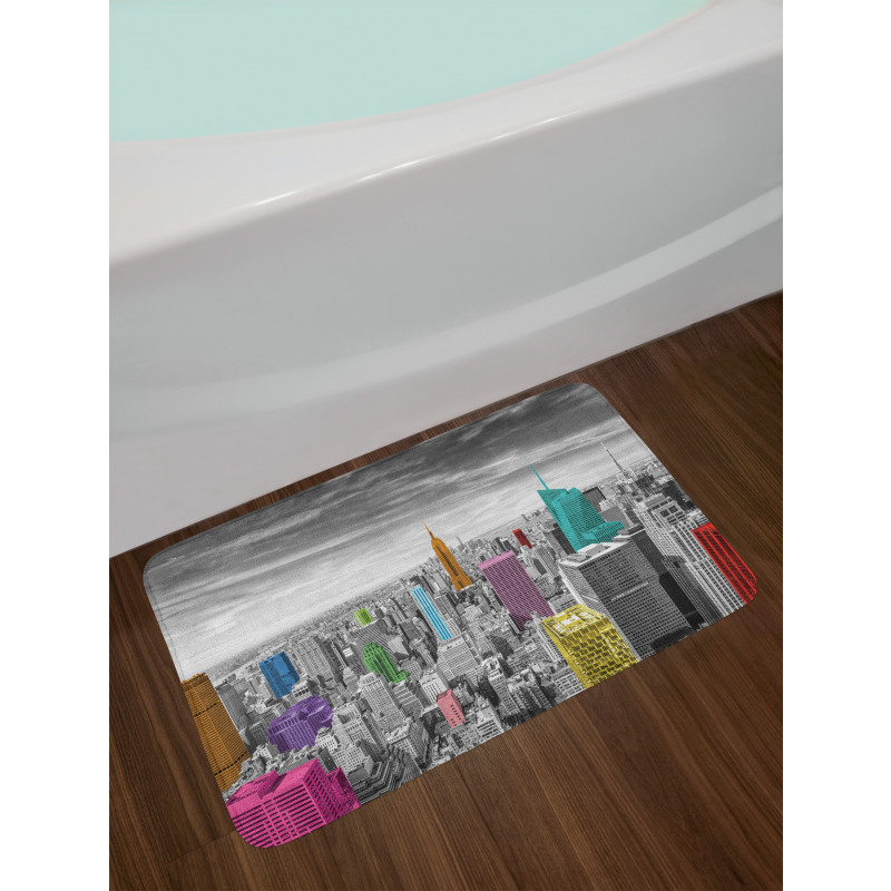 Cityscape Architecture Bath Mat