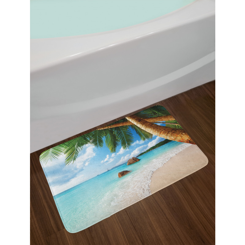 Exotic Palm Tree Ocean Bath Mat