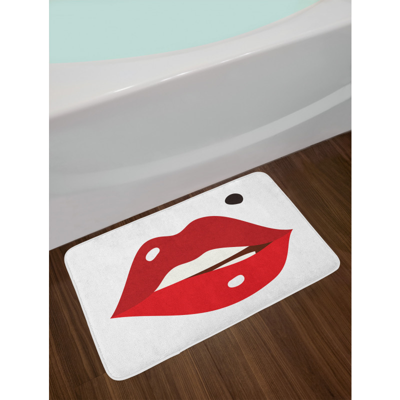 Minimalistic of Upper Lip Mole Bath Mat