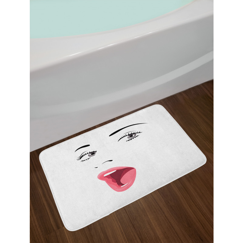 Surprised Facial Expression Bath Mat