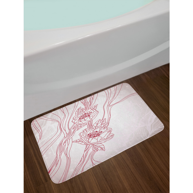 Wedding Theme Stripe Bath Mat