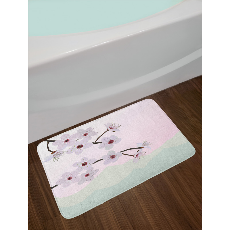 Motifs with Trees Bath Mat