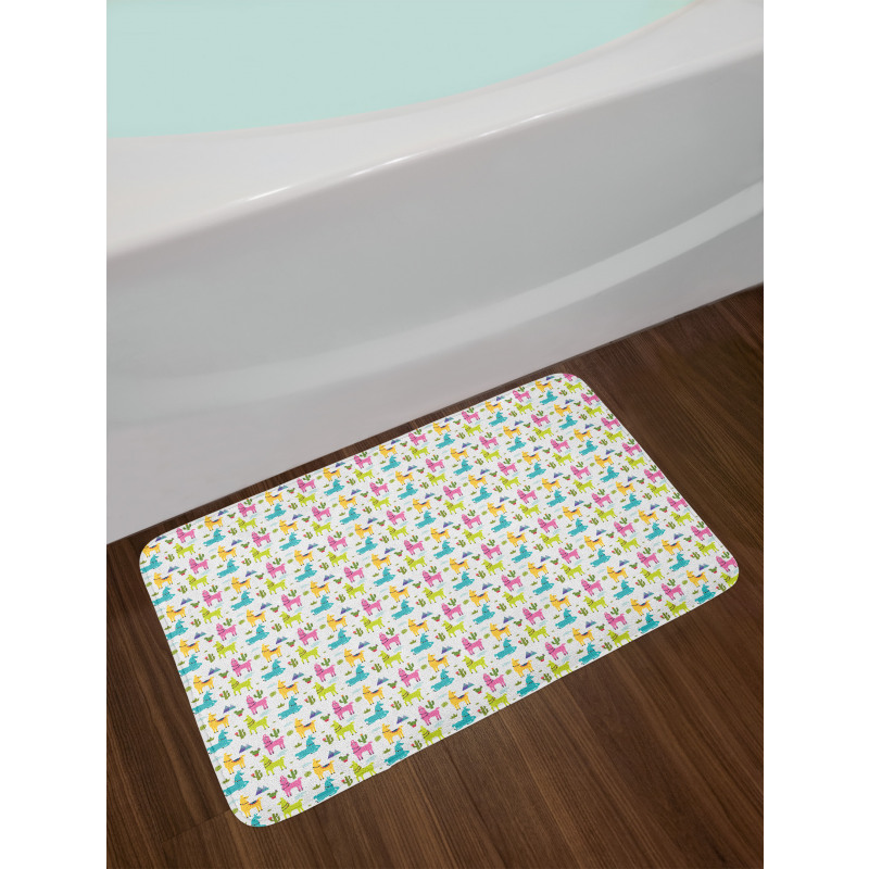 Alpaca Mountain and Cactus Bath Mat