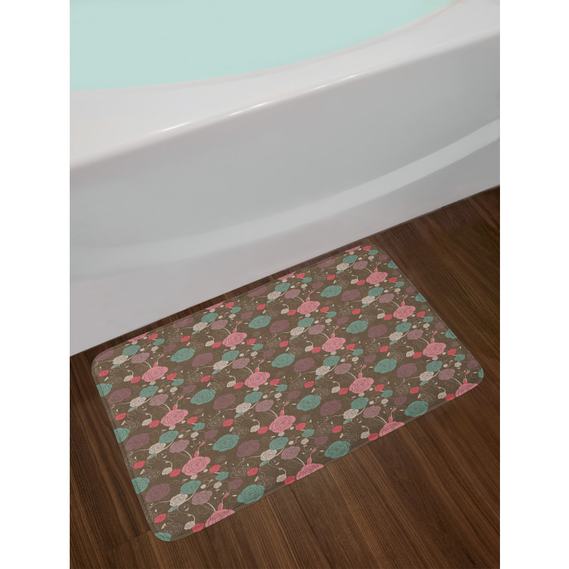 Romantic Roses and Dragonfly Bath Mat