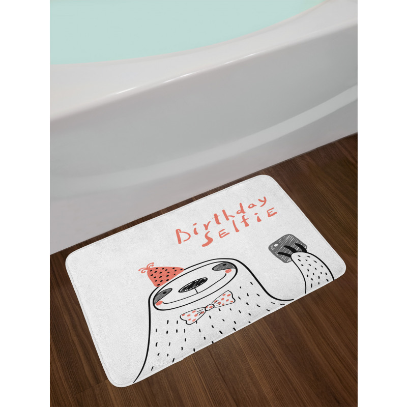 Self Portrait Smile Bath Mat