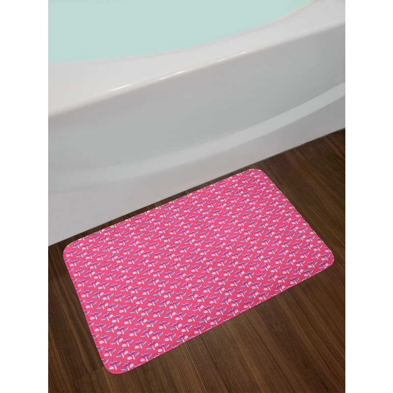 Abstract Flowers Bath Mat