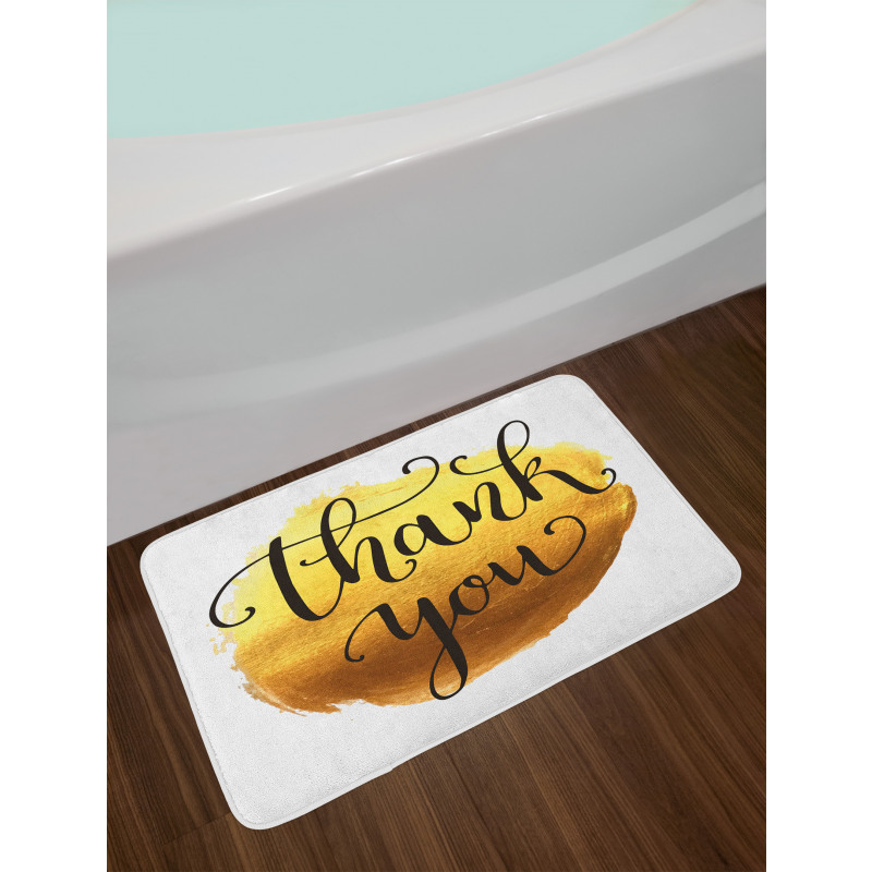 Golden Yellow Round Paint Bath Mat