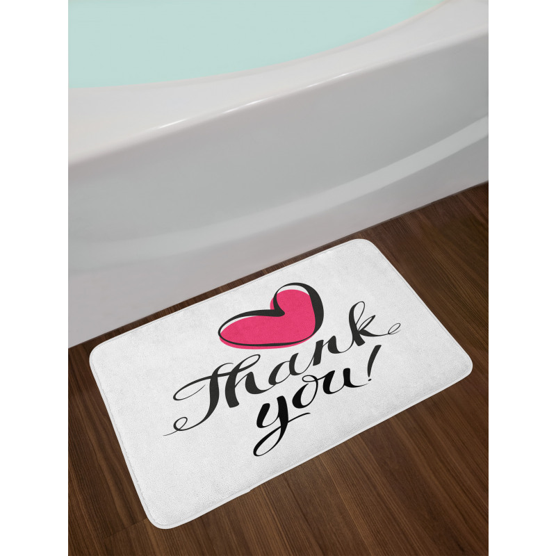 Heart in Bold Love Doodle Bath Mat