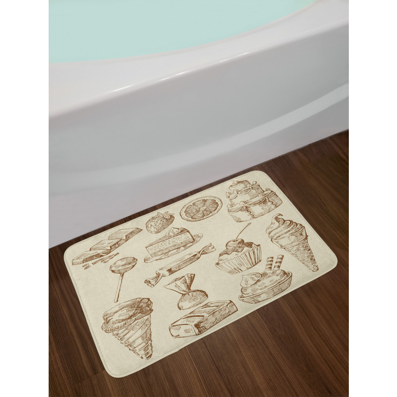 Pieces of Cake Creamy Doodle Bath Mat