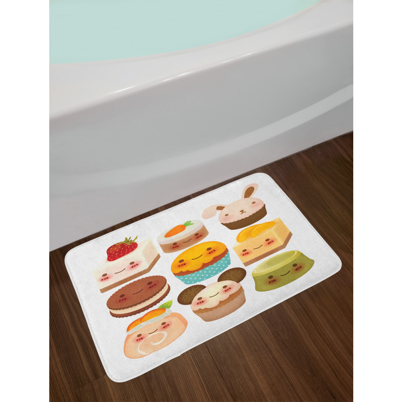 Baked Goods with Smileys Bath Mat