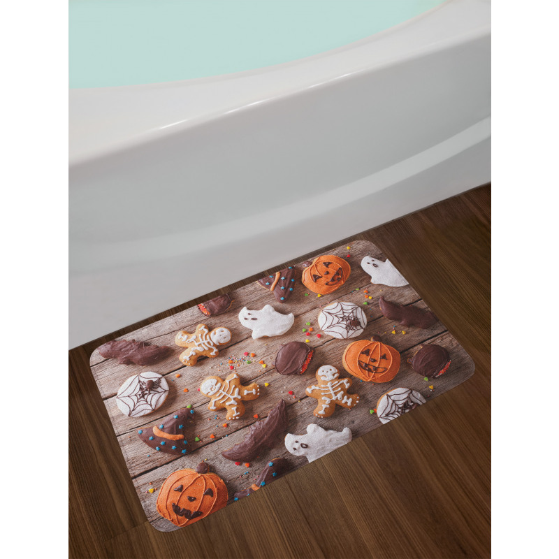 Sweets Covered in Chocolate Bath Mat