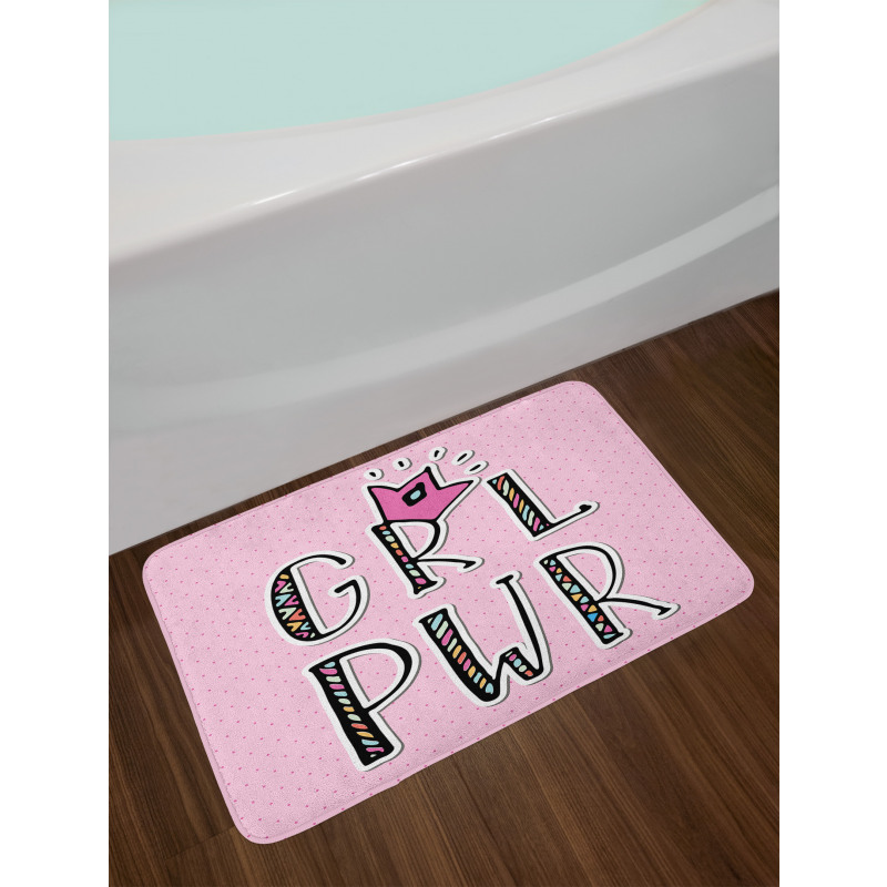 Girl Power in Ornate Bath Mat