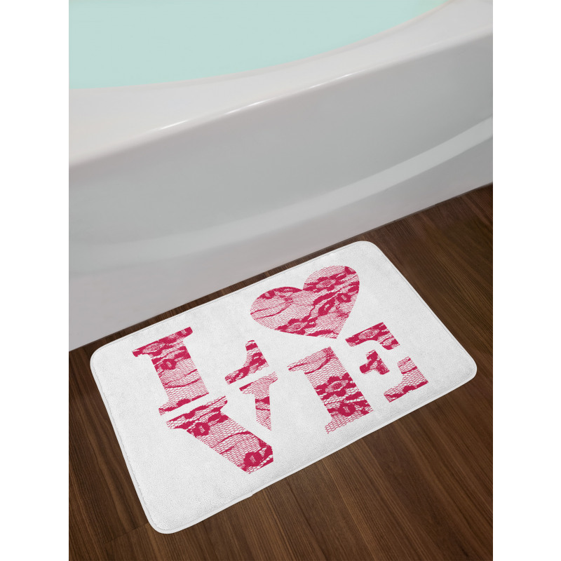 Word Love Vintage Bath Mat