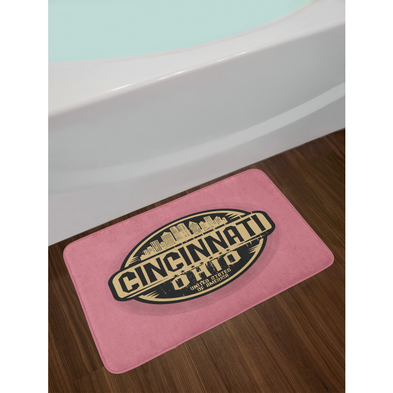 Stamp with Funky Font Bath Mat