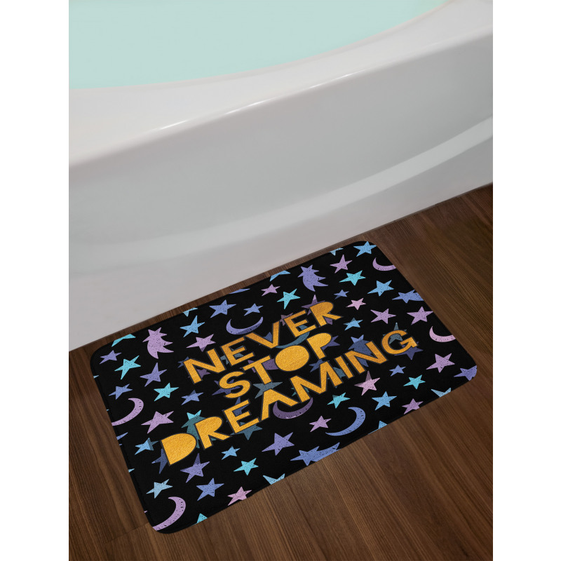 Never Stop Dreaming Stars Bath Mat