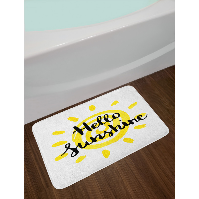 Spiral Sun Motif Bath Mat