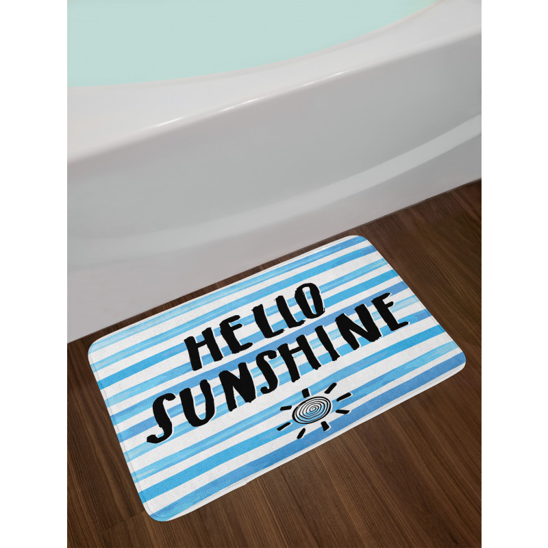 Typographic Stripes Bath Mat