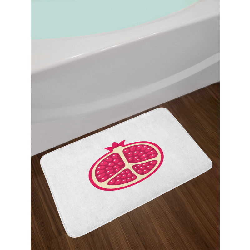 Cartoon Pomegranate Seeds Bath Mat