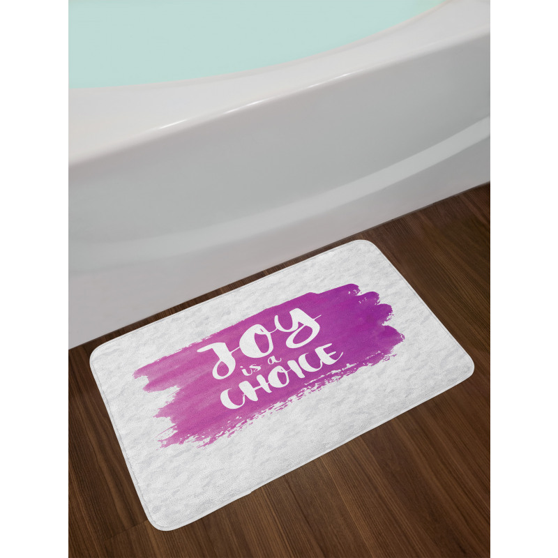 Joy is a Choice Words Art Bath Mat